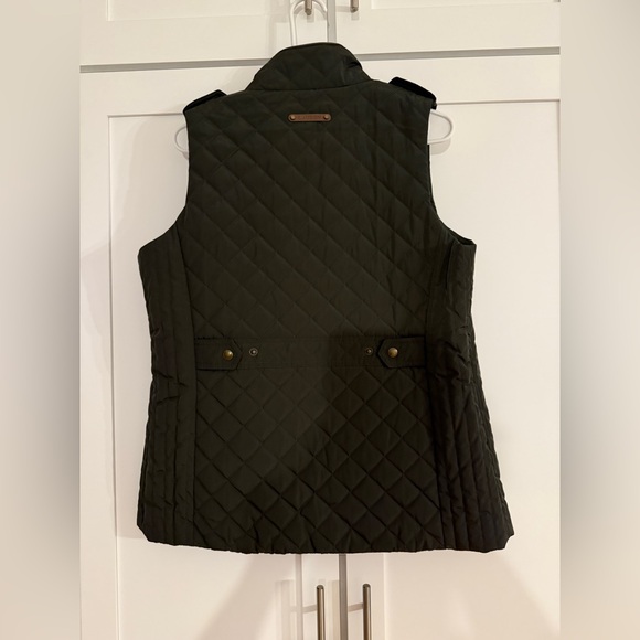 Ralph Lauren Quilted Army Green Fall Vest - Picture 5 of 6